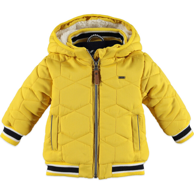 Hooded Parka, Mustard - Parkas - 1