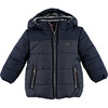 Hooded Parka, Dark Blue - Parkas - 1 - thumbnail