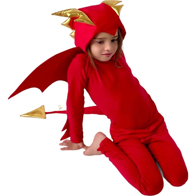 Dragon Costume, Red & Gold - Costumes - 1