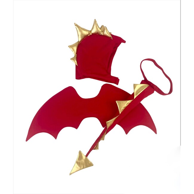 Dragon Costume, Red & Gold - Costumes - 5