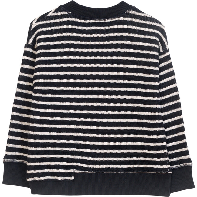 Striped Pullover, Black - Sweatshirts - 2