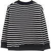 Striped Pullover, Black - Sweatshirts - 2