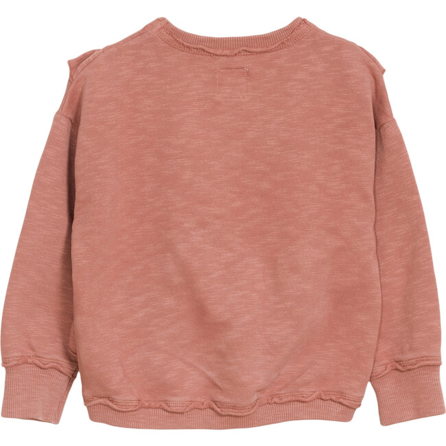 Ruffle Pullover, Salmon - Sweatshirts - 2