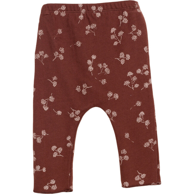 Leggings, Maroon Floral - Leggings - 2