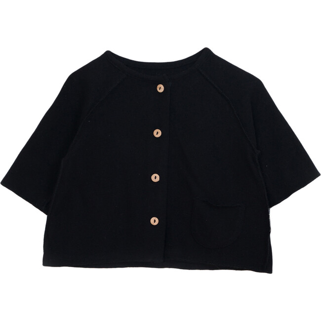 Buttons Top, Black - Shirts - 1