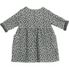 Baby Dress with Pockets, Grey Print - Dresses - 2