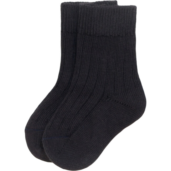 Knit Socks, Charcoal - Socks - 1
