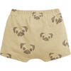 Shorts, Beige with Pug Print - Shorts - 2