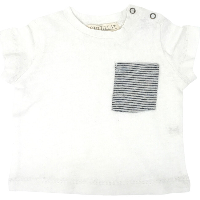 Contrast Pocket Tee, White