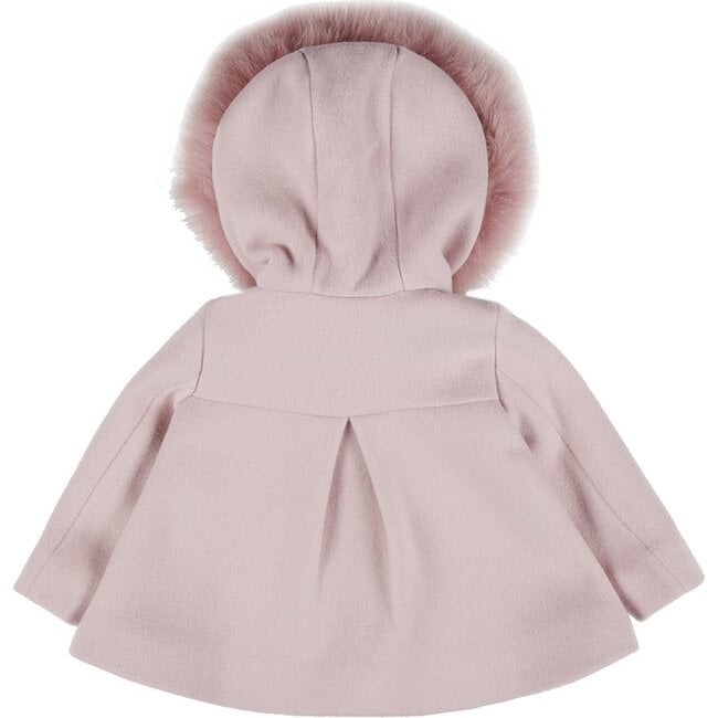 Fur Peacoat, Pink