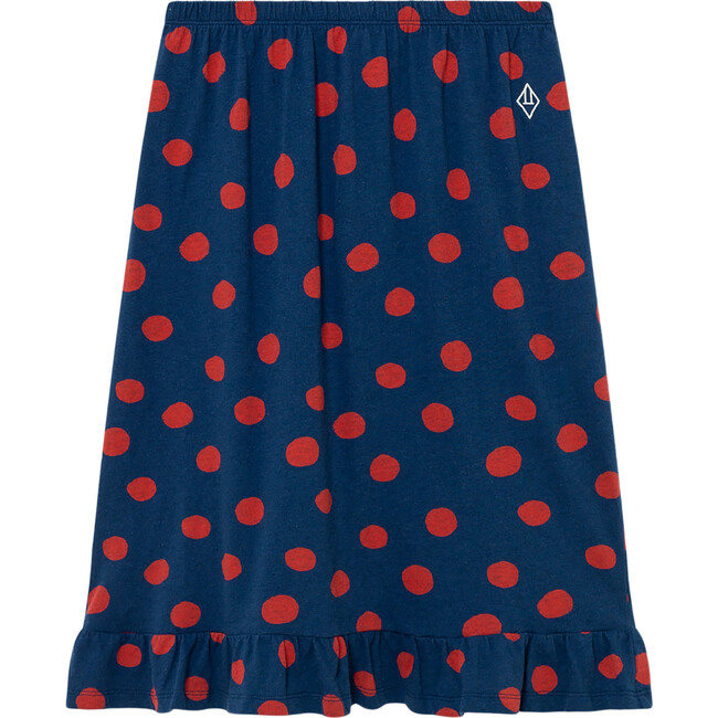 Sparrow Kids Skirt Blue, Red Dots - Skirts - 1