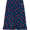 Sparrow Kids Skirt Blue, Red Dots - Skirts - 1 - thumbnail