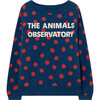 Bear Sweatshirt Blue, Red Dots - Sweatshirts - 1 - thumbnail