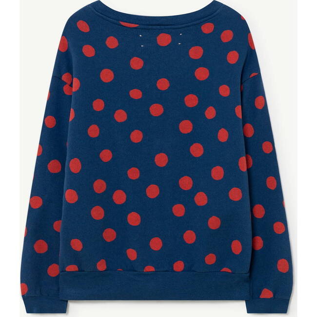 Bear Sweatshirt Blue, Red Dots - Sweatshirts - 4