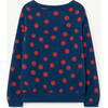Bear Sweatshirt Blue, Red Dots - Sweatshirts - 4