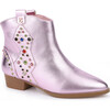 Miss Dallas Embellished Cowboy Boot, Light Pink Metallic - Boots - 2