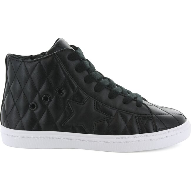 Arias Star Lace High Top, Black - Sneakers - 1