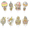 Set of 8 Jumbo Cake Toppers, Hot Air Balloon Animals - Decorations - 1 - thumbnail