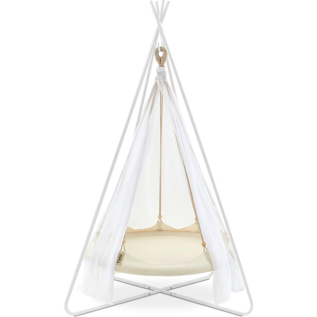 Kids Bambino TiiPii Bed + Stand Set, Natural White - Play Tents - 1