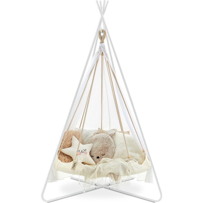 Kids Bambino TiiPii Bed + Stand Set, Natural White - Play Tents - 2