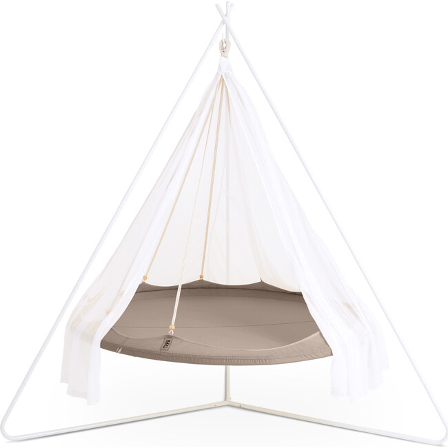 Classic TiiPii Bed + White Classic Stand Set, Taupe - Play Tents - 1