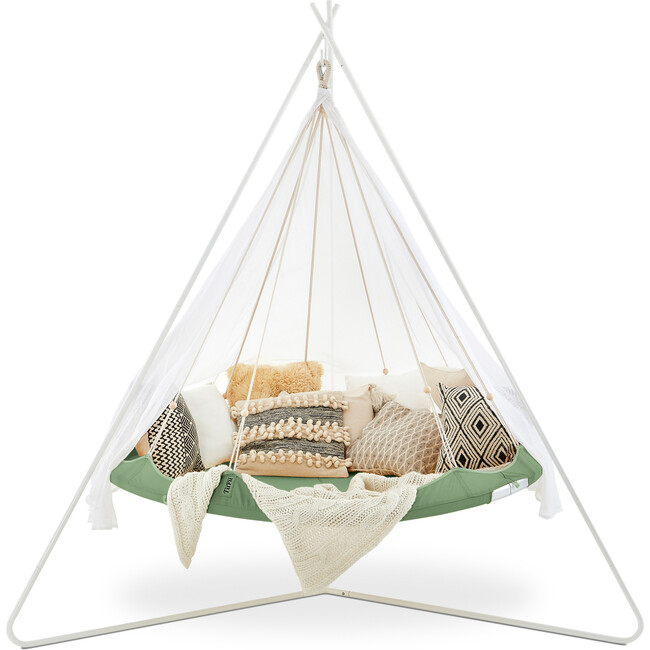 Classic TiiPii Bed + White Classic Stand Set, Olive