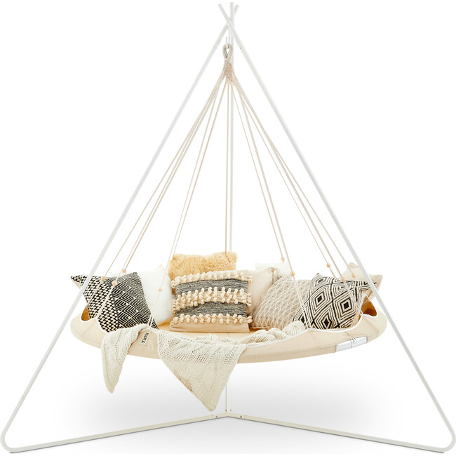 Classic TiiPii Bed + White Classic Stand Set, Natural White - Play Tents - 2