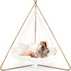 Deluxe Sunbrella TiiPii Bed + Deluxe Bronzed Stainless Steel Stand Set, Brilliant White - Play Tents - 3