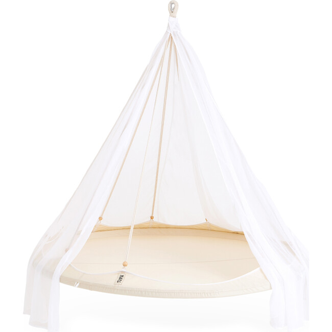 Classic TiiPii Bed + White Classic Stand Set, Natural White - Play Tents - 4