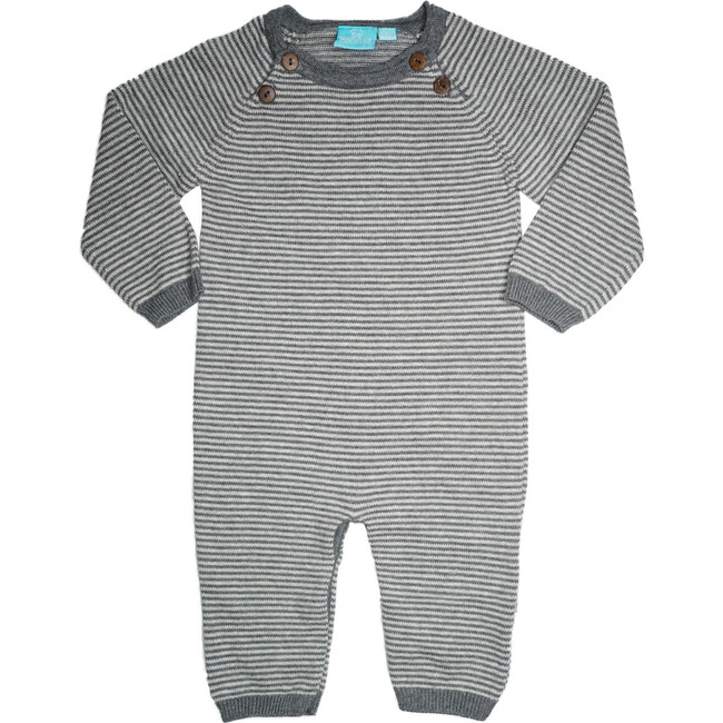 Drew Sweater Romper, Charcoal Heather - Rompers - 1