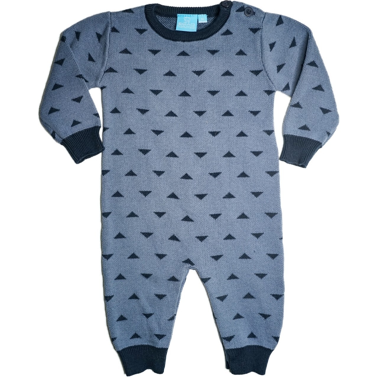 Jax Sweater Romper, Light Blue - Rompers - 1