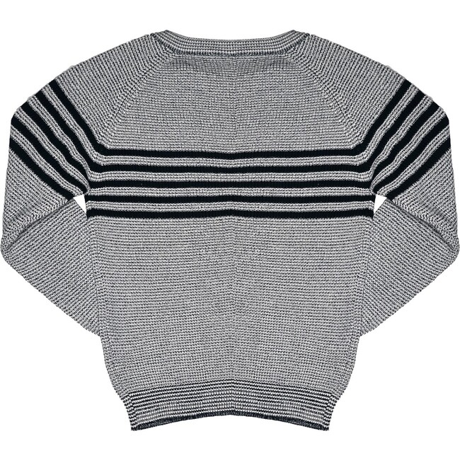 Lee Striped Sweater, Navy - Sweaters - 2