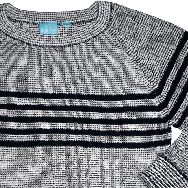 Lee Striped Sweater, Navy - Sweaters - 3