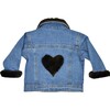 Denim Jacket with Faux Fur Heart - Jackets - 2 - thumbnail