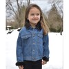 Denim Jacket with Faux Fur Heart - Jackets - 3