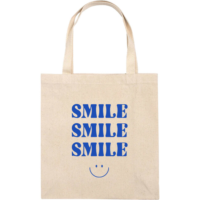Smile Tote Bag, Natural - Bags - 1