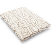 Cotton Percale Crib Sheet, Ecru Maze Kuba Cloth - Crib Sheets - 1 - thumbnail