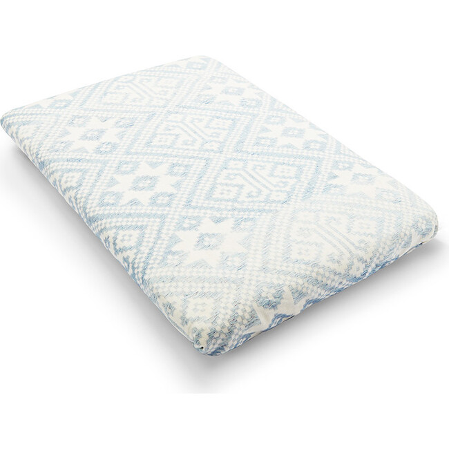 Cotton Percale Crib Sheet, Light Star Muong - Crib Sheets - 1