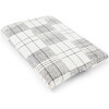 Mossi Cotton Percale Crib Sheet, Charcoal Plaid - Crib Sheets - 1 - thumbnail