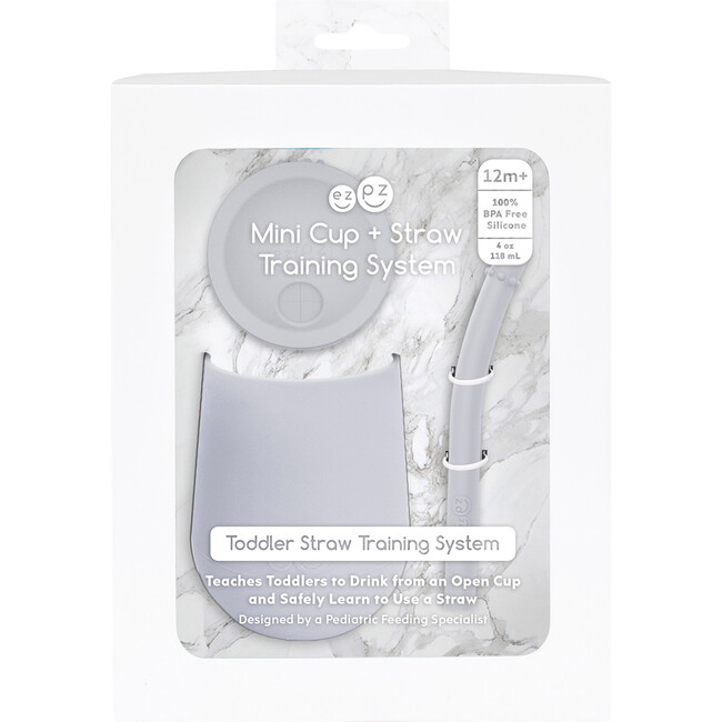 Mini Cup + Straw Training System, Pewter - Sippy Cups - 3