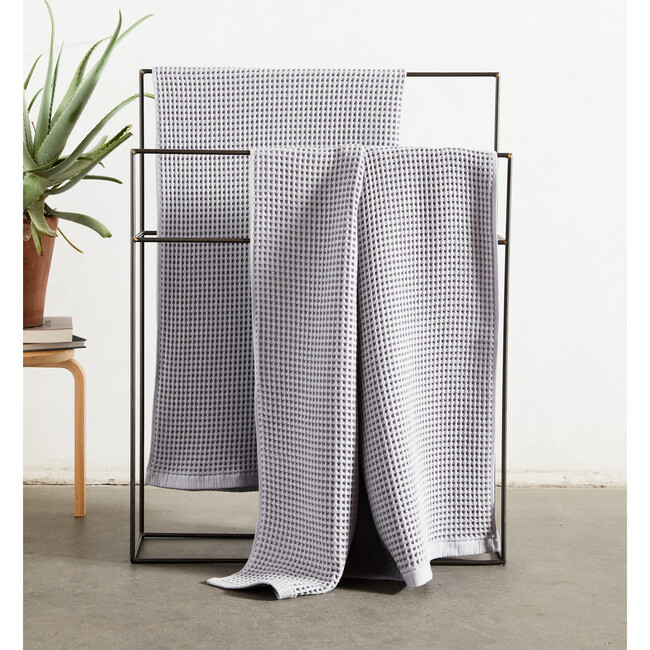 Waffle Bath Towels, Smoke - Towels - 5