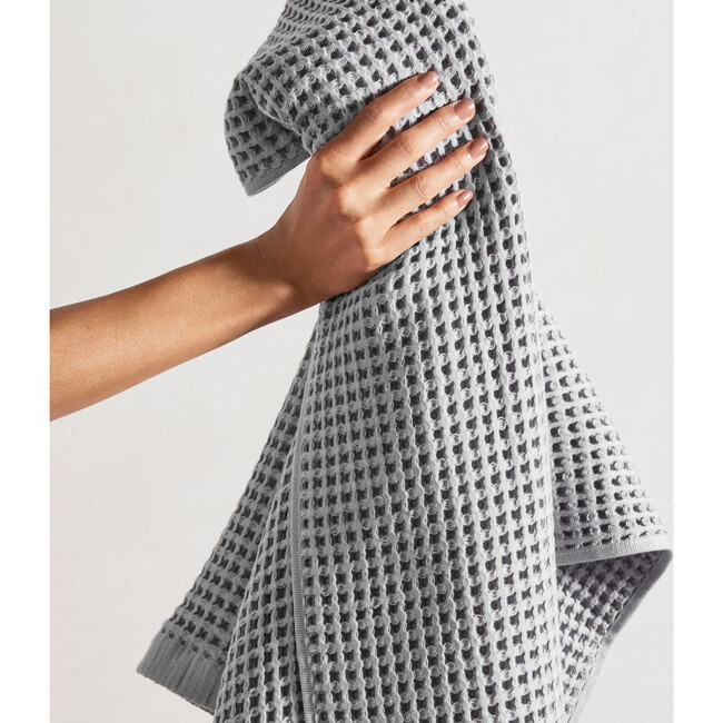 Waffle Bath Towels, Smoke - Towels - 7