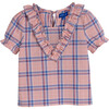 Nikita Top, Pink Plaid - Shirts - 1 - thumbnail