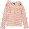 Priya Cardigan, Natural & Deep Dusty Rose - Cardigans - 1 - thumbnail