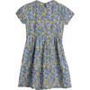 Emmalyn Short Sleeve Collared Dress, Blue Yellow Floral - Dresses - 2