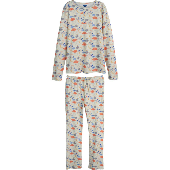 Women's Eliza Pajama Set, Kissing Fish - Pajamas - 1