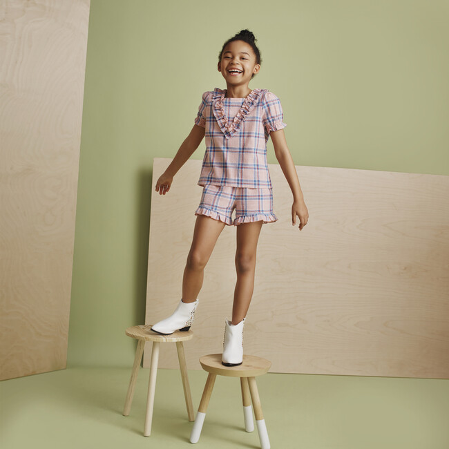 Nikita Top, Pink Plaid - Shirts - 4