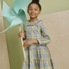 Clementine Tiered Dress, Blue Yellow Check - Dresses - 2