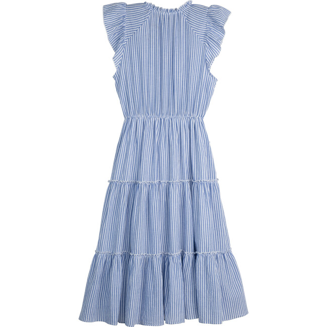 Women's Simone Dress, Blue Stripe - Maison Me Mommy & Me Shop | Maisonette