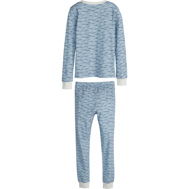 Taylor Long Sleeve Pajama Set, Blue Seagulls
